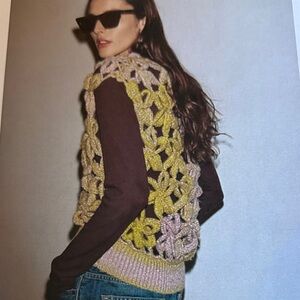 Degrade crochet knit vest